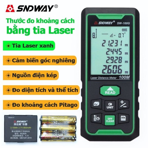 Thước đo khoảng cách laser SNDway SW-100G